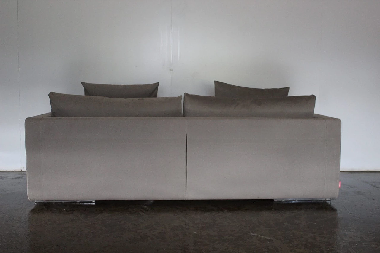Magnum 180 sofa in taupe grey fabric by Antonio Citterio for Flexform 8