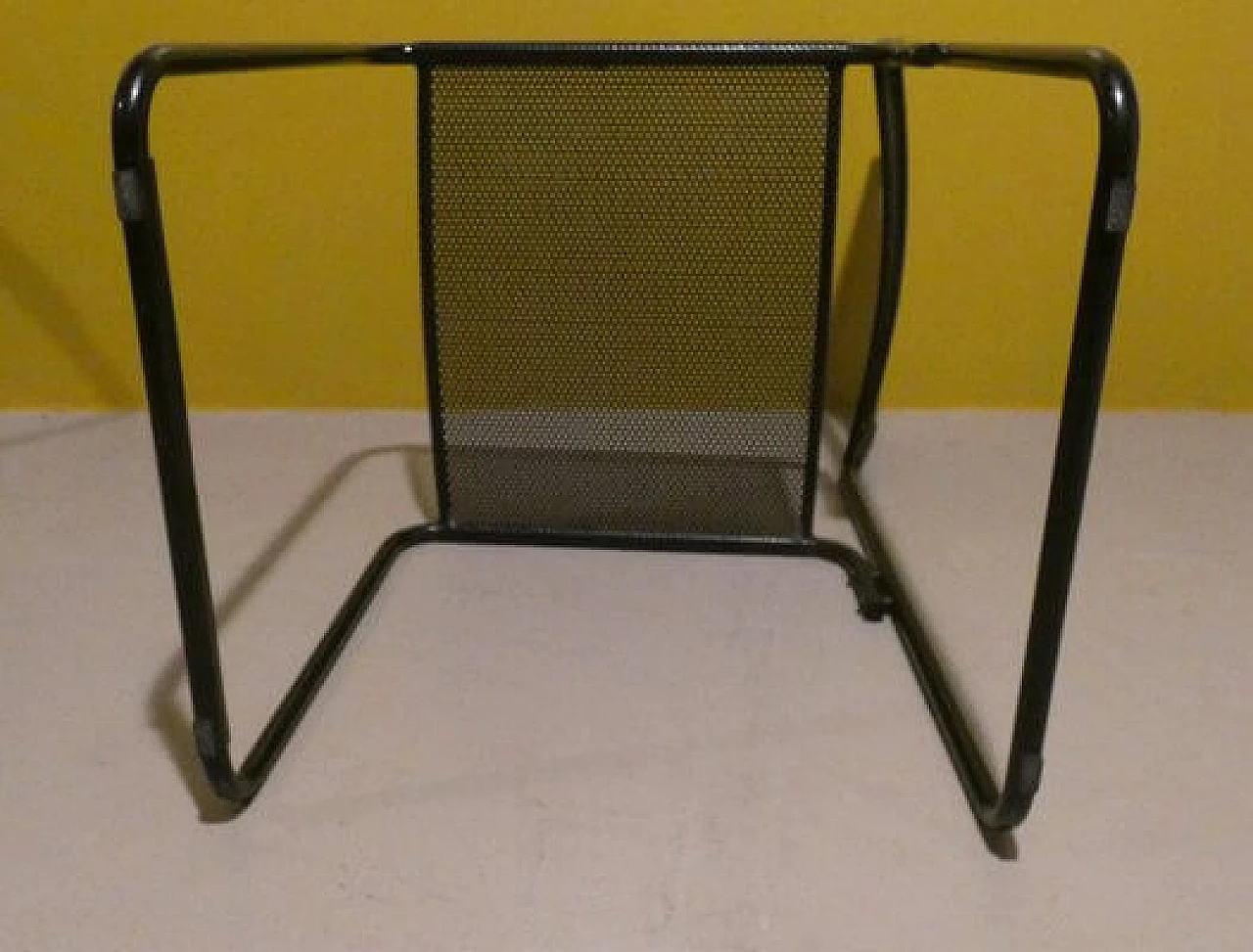 6 Chairs in black varnished metal by Fly Line, 1980s 12