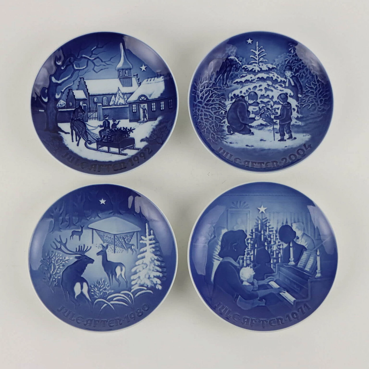15 blue and white porcelain plates by Bing & Grøndahl 4