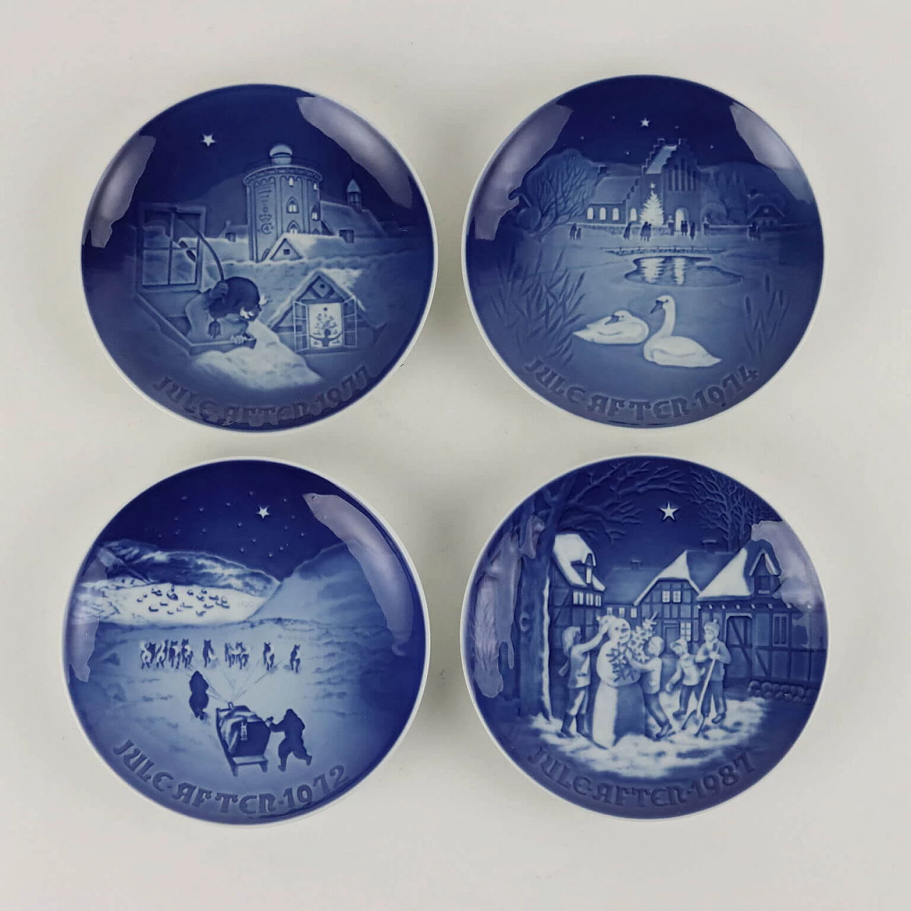 15 blue and white porcelain plates by Bing & Grøndahl 5
