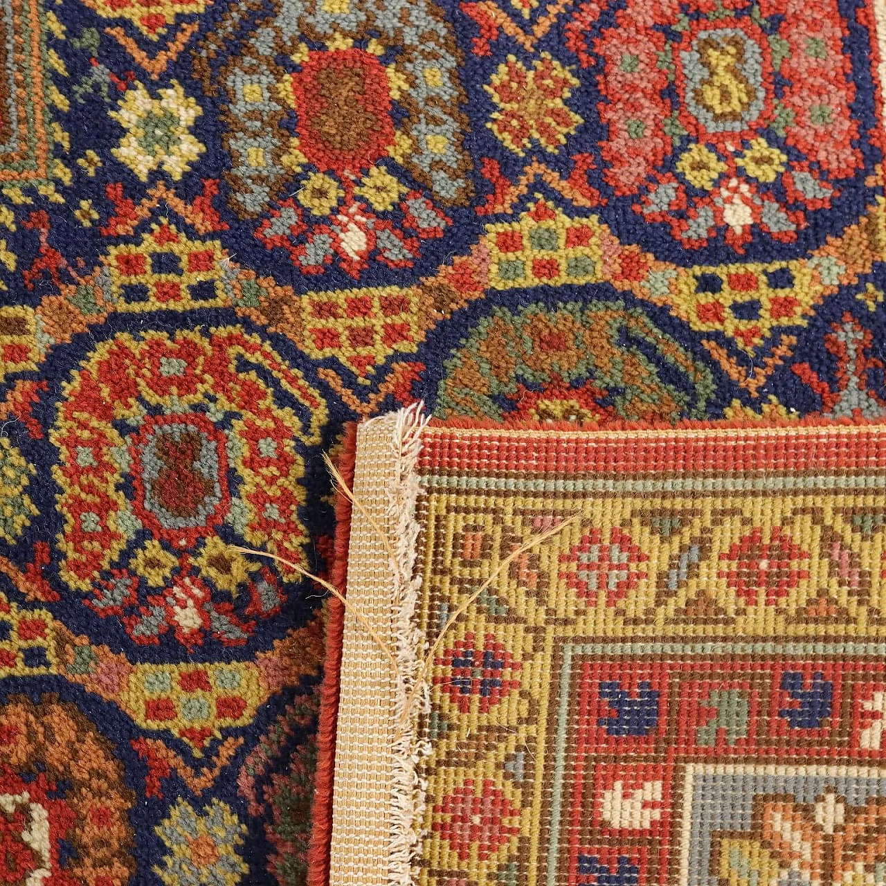 Tappeto multicolore in cotone e lana 9