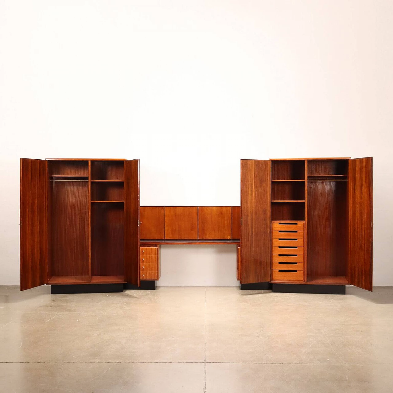 Pair of wardrobes with toilet, 1950s 3