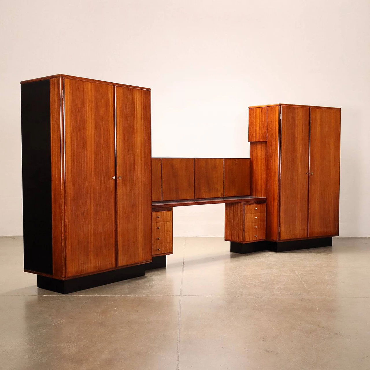 Pair of wardrobes with toilet, 1950s 4