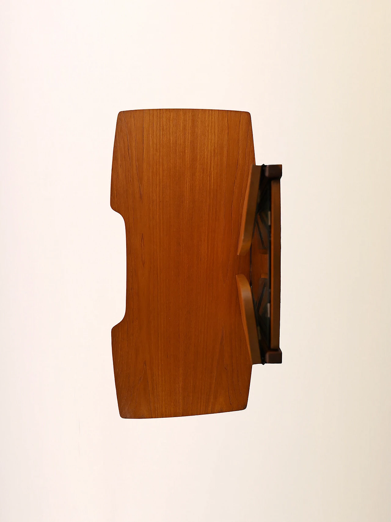 Toeletta scandinava in legno con specchio pieghevole, anni '60 16