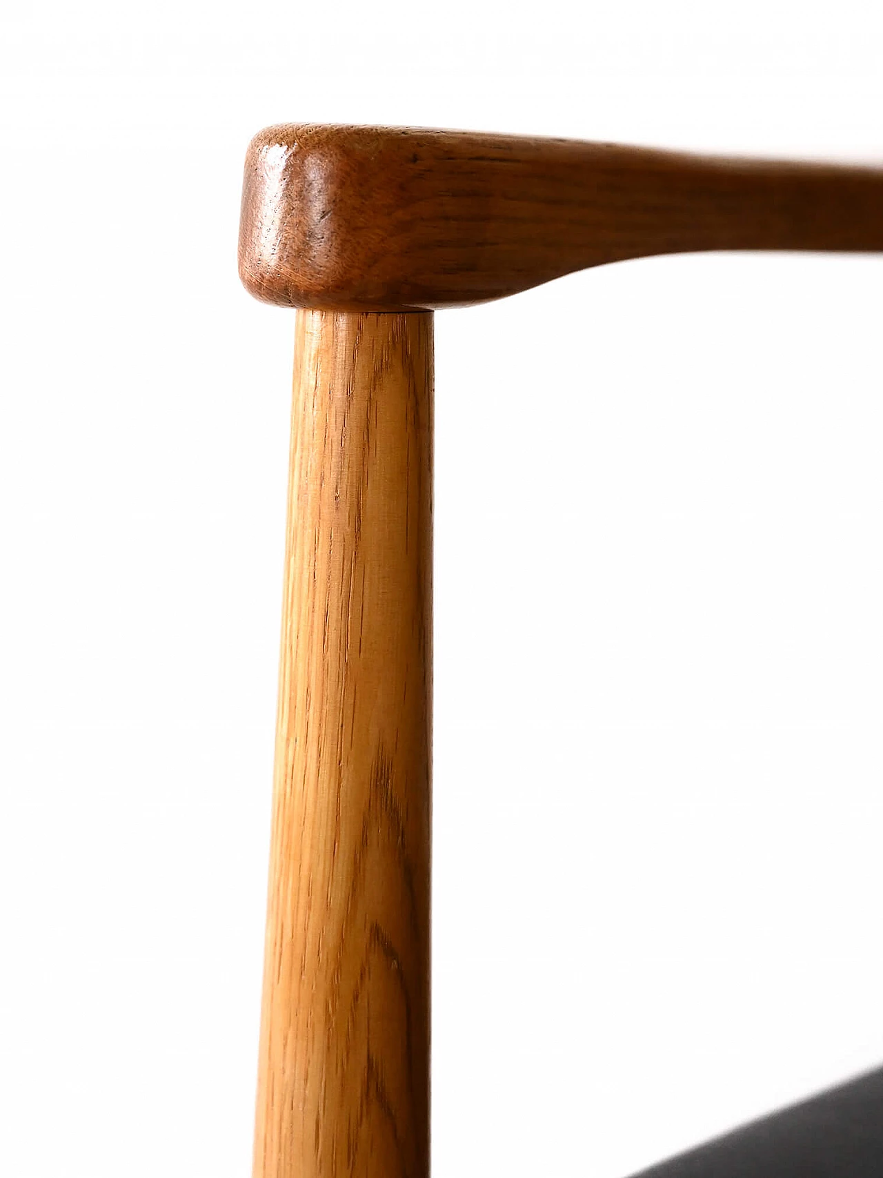 Poltrona scandinava in teak e similpelle nera, anni '60 7