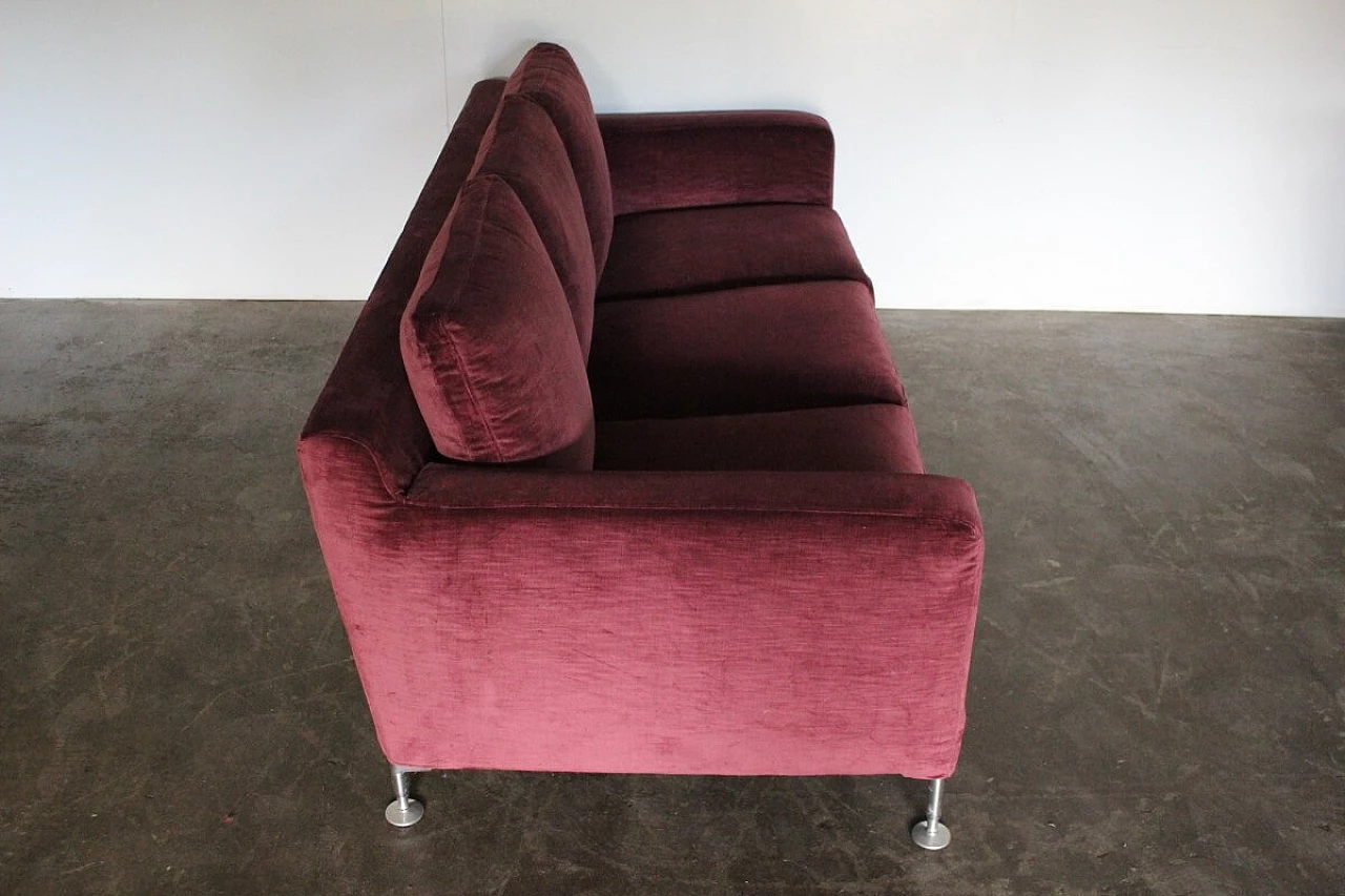 Harry sofa by Antonio Citterio for B&B Italia in Maxalto purple velvet 5
