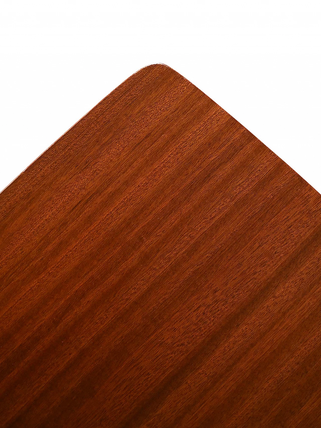 Scandinavian mahogany bedside table with gilded metal details, 1960s 6