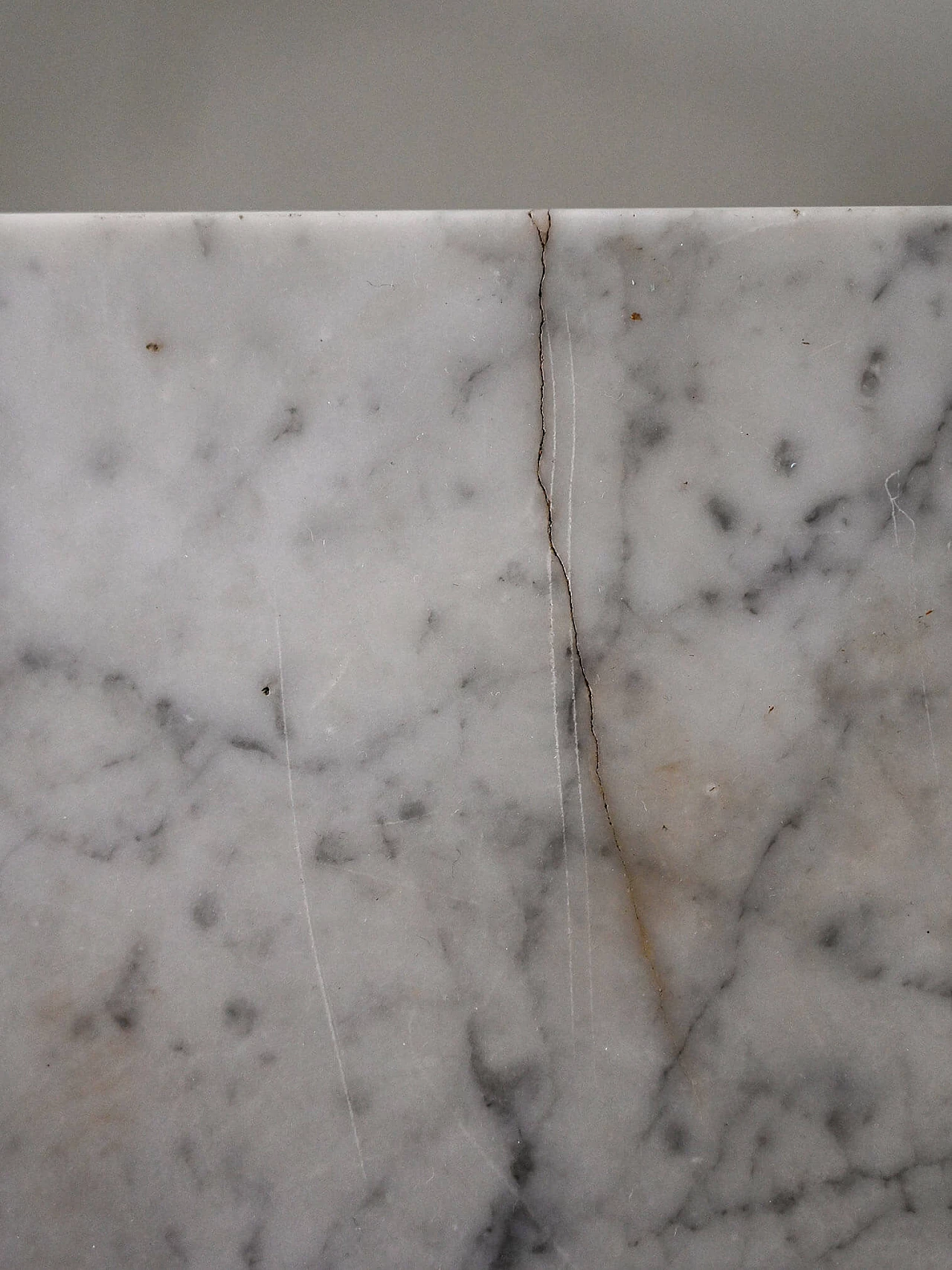 Pair of Deco bedside tables in blue wood with marble top, 1930s 10