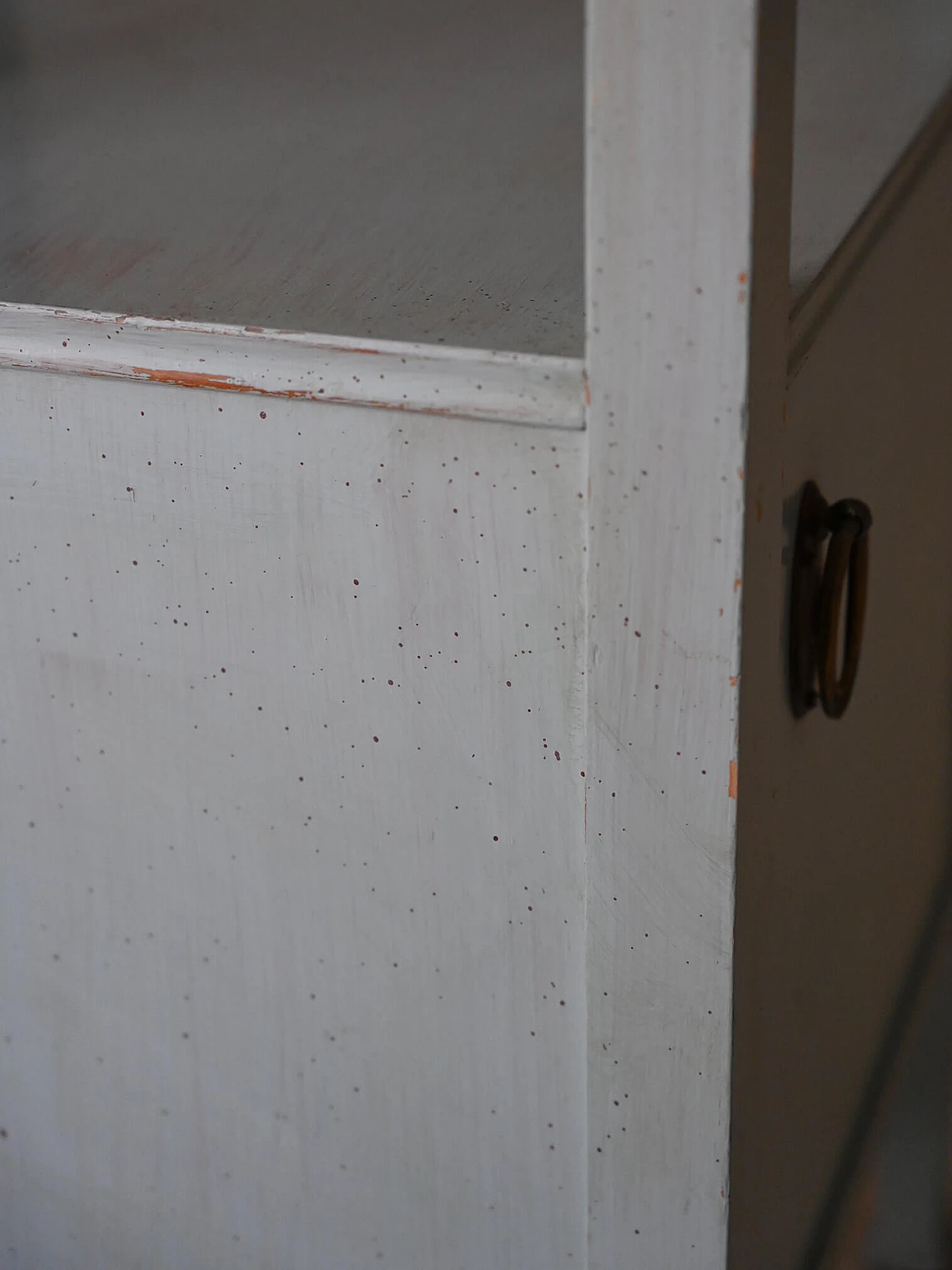 Pair of Deco bedside tables in blue wood with marble top, 1930s 13