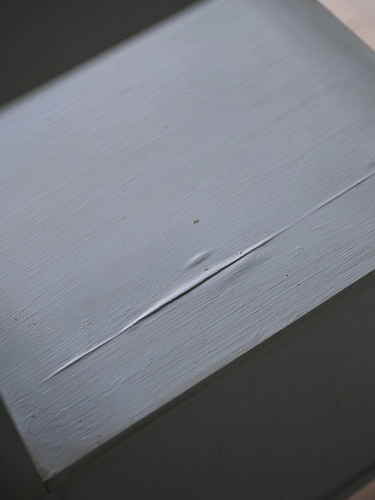 Pair of Deco bedside tables in blue wood with marble top, 1930s 14