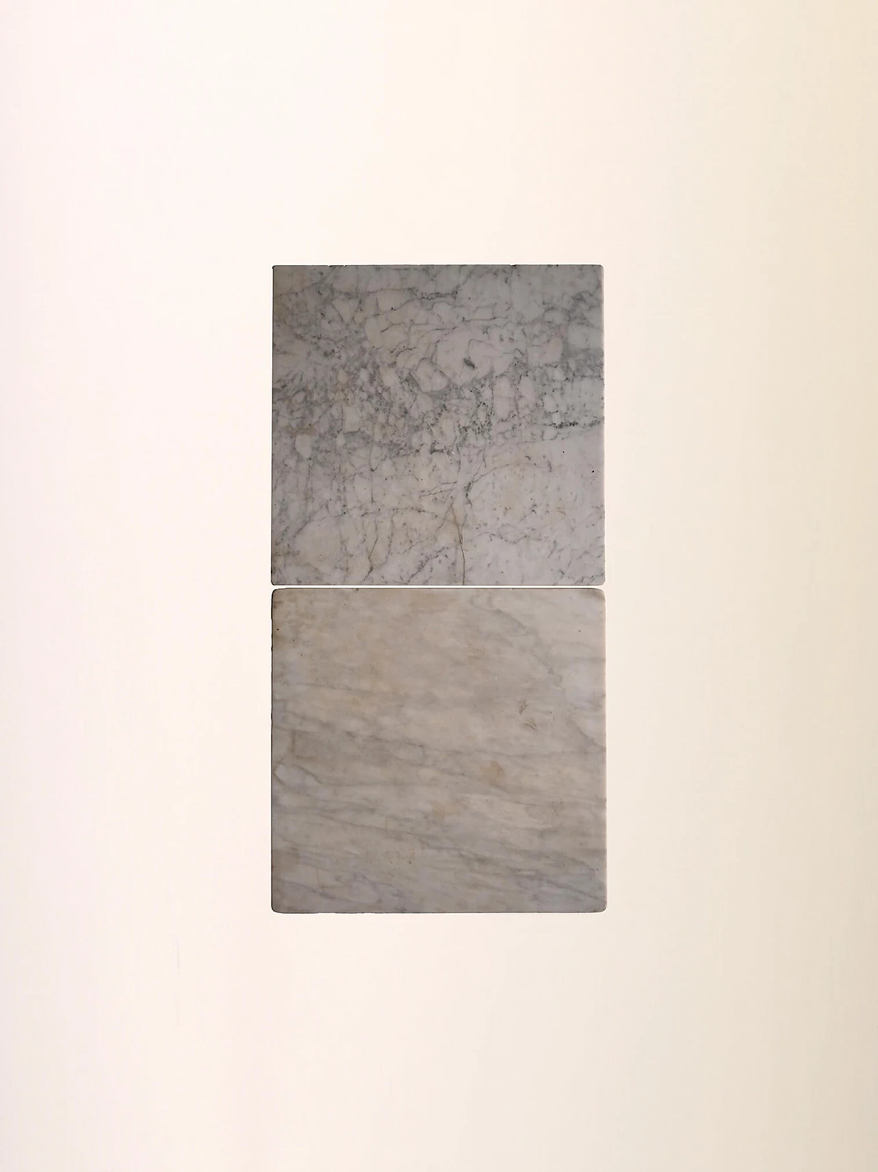 Pair of Deco bedside tables in blue wood with marble top, 1930s 15