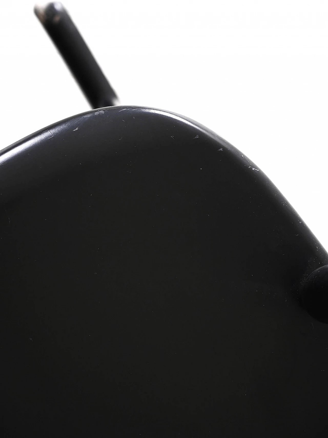 Sedia a dondolo scandinava in legno tinto nero, anni '60 4