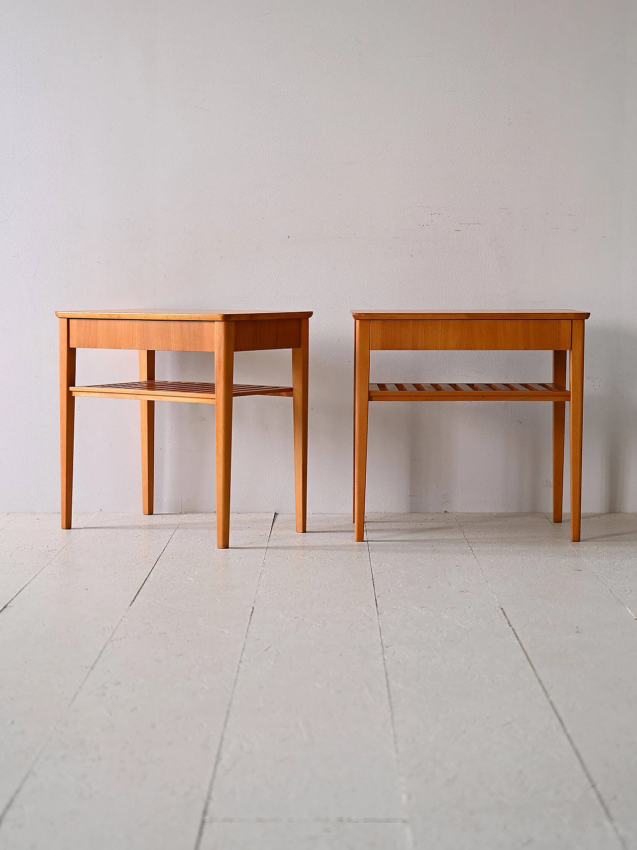 Pair of Scandinavian wooden bedside tables, 1960s 3