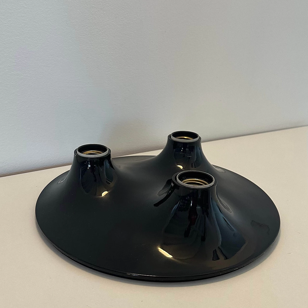 Black Triteti wall sconce by Vico Magistretti for Artemide, 1970 1