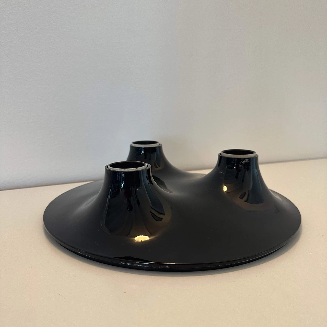 Black Triteti wall sconce by Vico Magistretti for Artemide, 1970 4