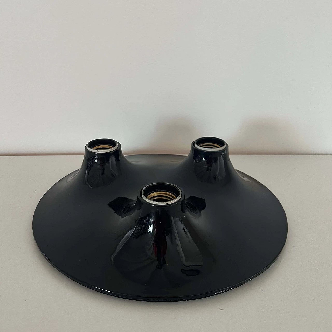 Black Triteti wall sconce by Vico Magistretti for Artemide, 1970 5