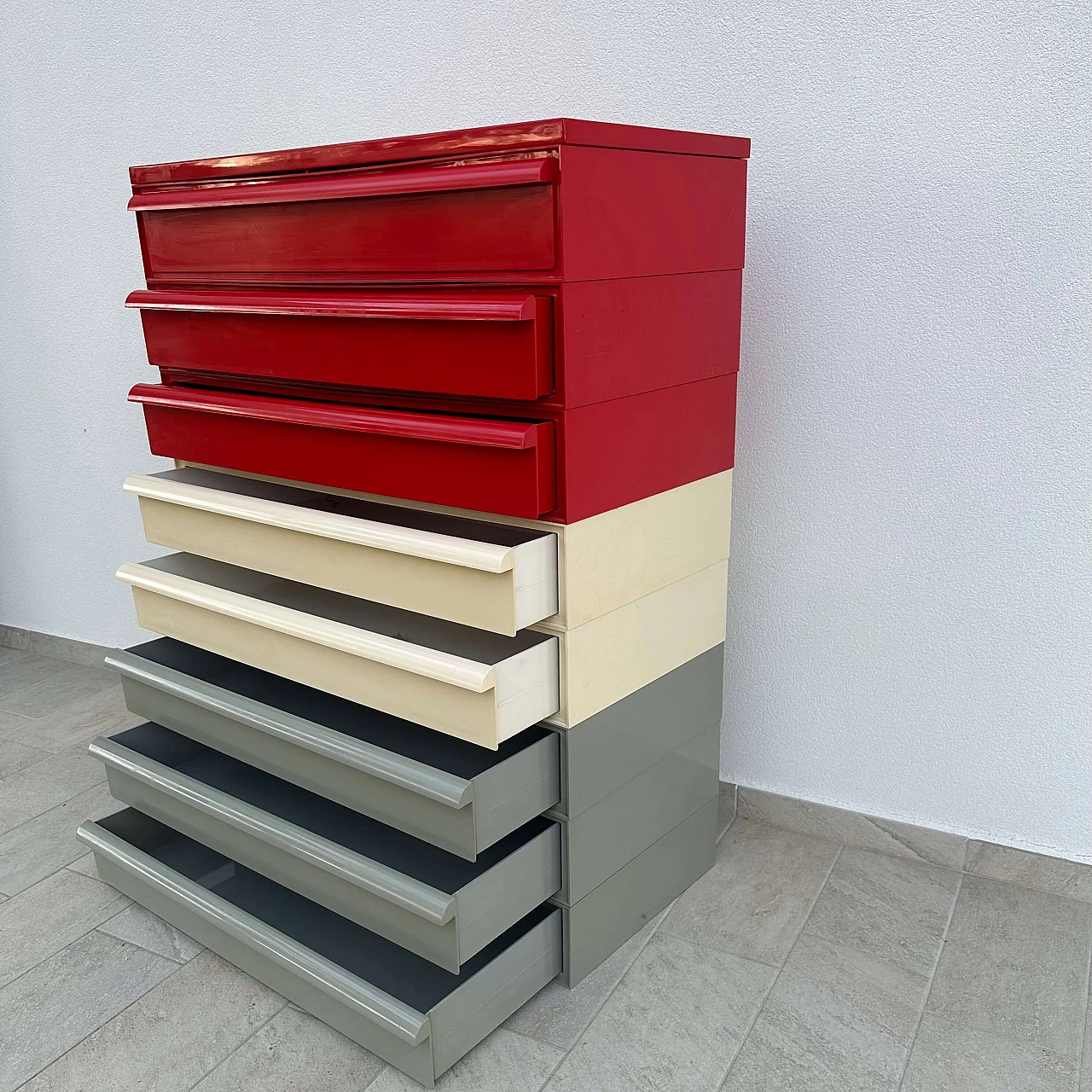 Plastic modular chest of drawers by Simon Fussel for Kartell, 1970s 1