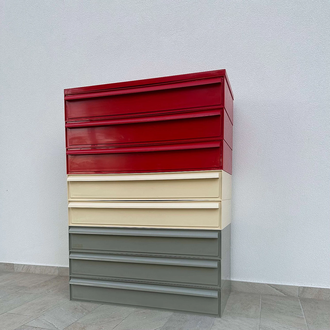 Plastic modular chest of drawers by Simon Fussel for Kartell, 1970s 2