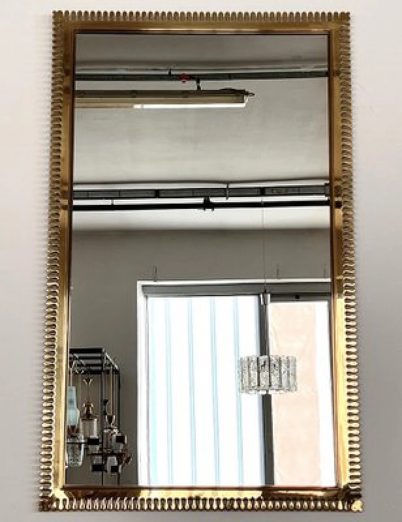 Brass mirror by Vereinigte Werkstätten München, 1970s 4