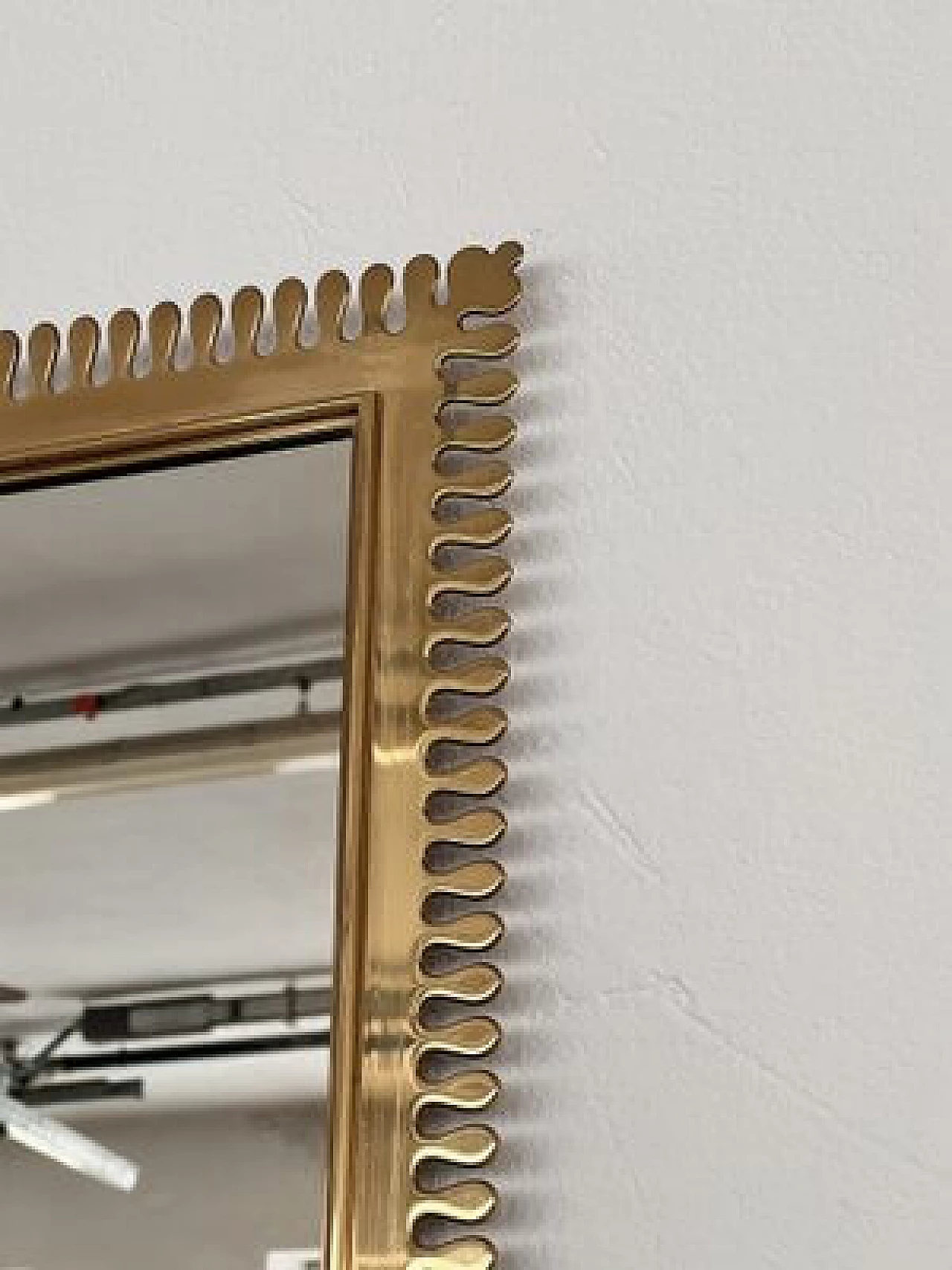 Brass mirror by Vereinigte Werkstätten München, 1970s 12