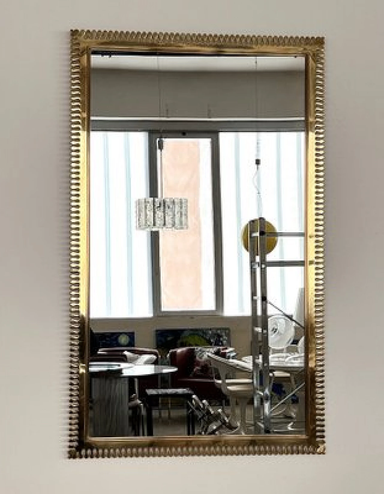 Brass mirror by Vereinigte Werkstätten München, 1970s 19