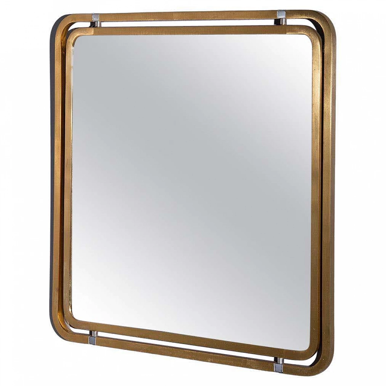 Gilded metal mirror, 1960s 1