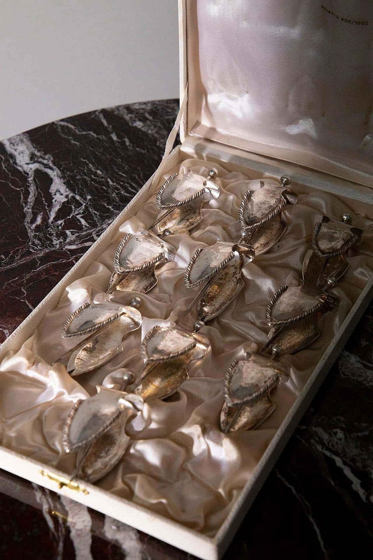 Set di spremiagrumi in metallo placcato argento, anni '60 11