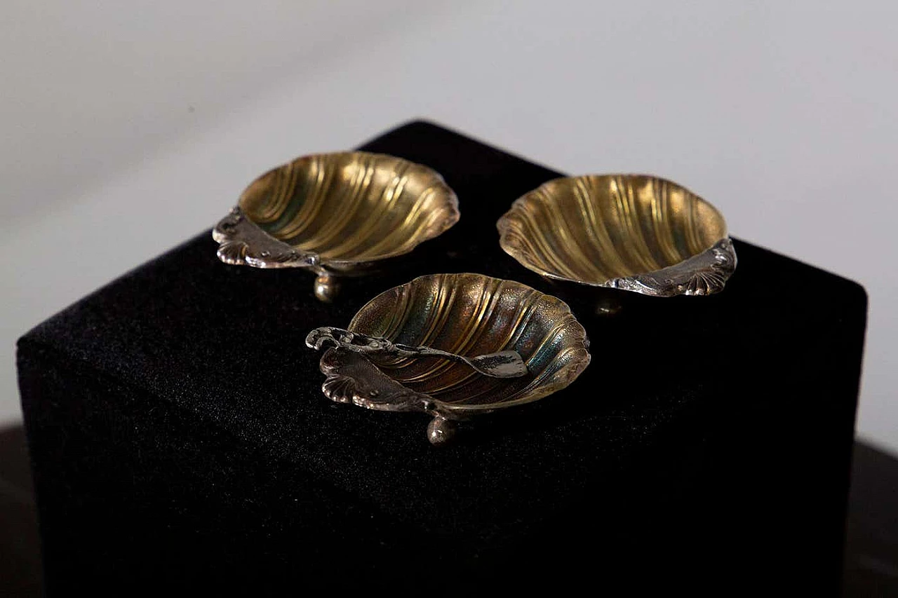 Servizio da caviale in argento placcato di E. Stefani, anni '70 4