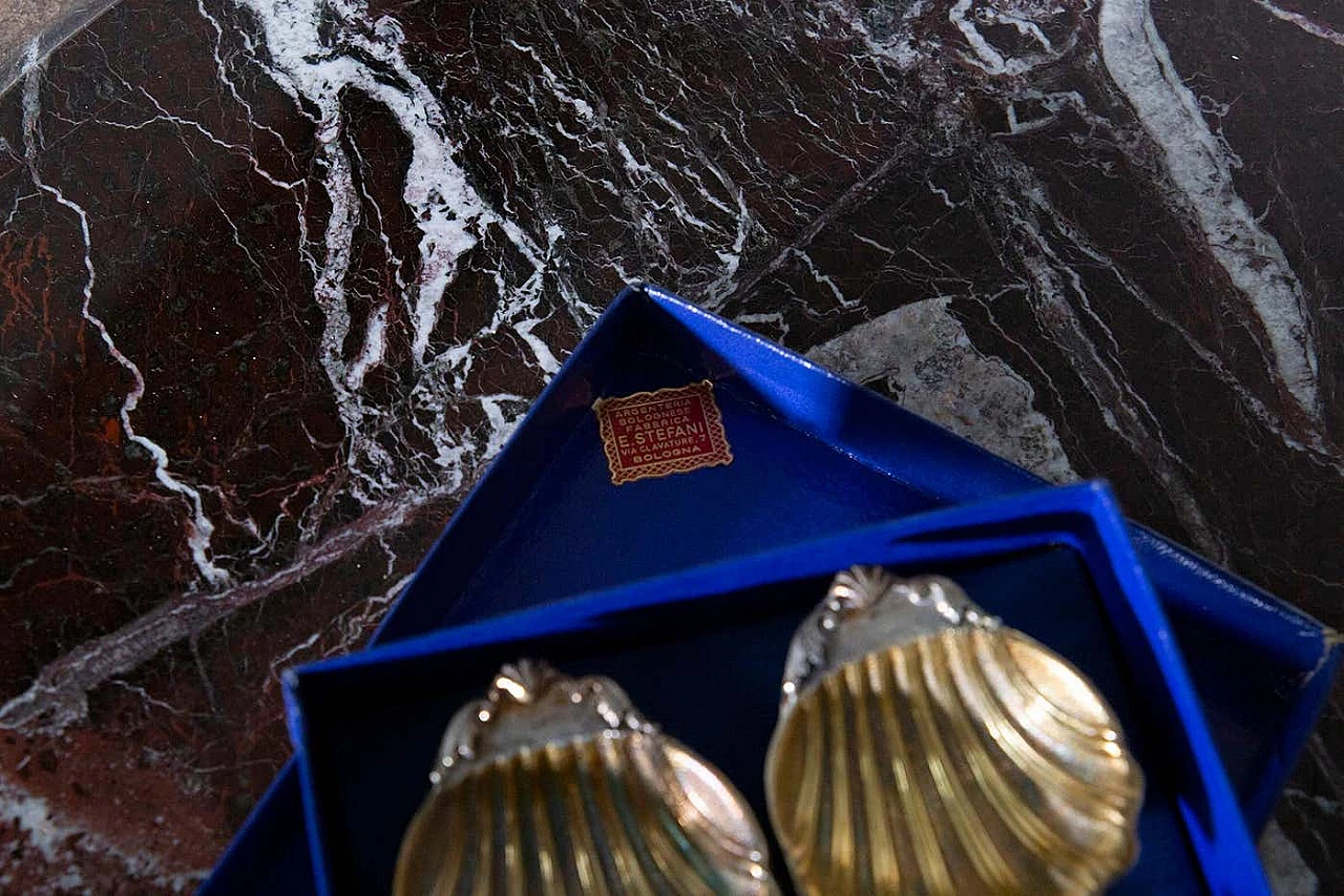 Servizio da caviale in argento placcato di E. Stefani, anni '70 5