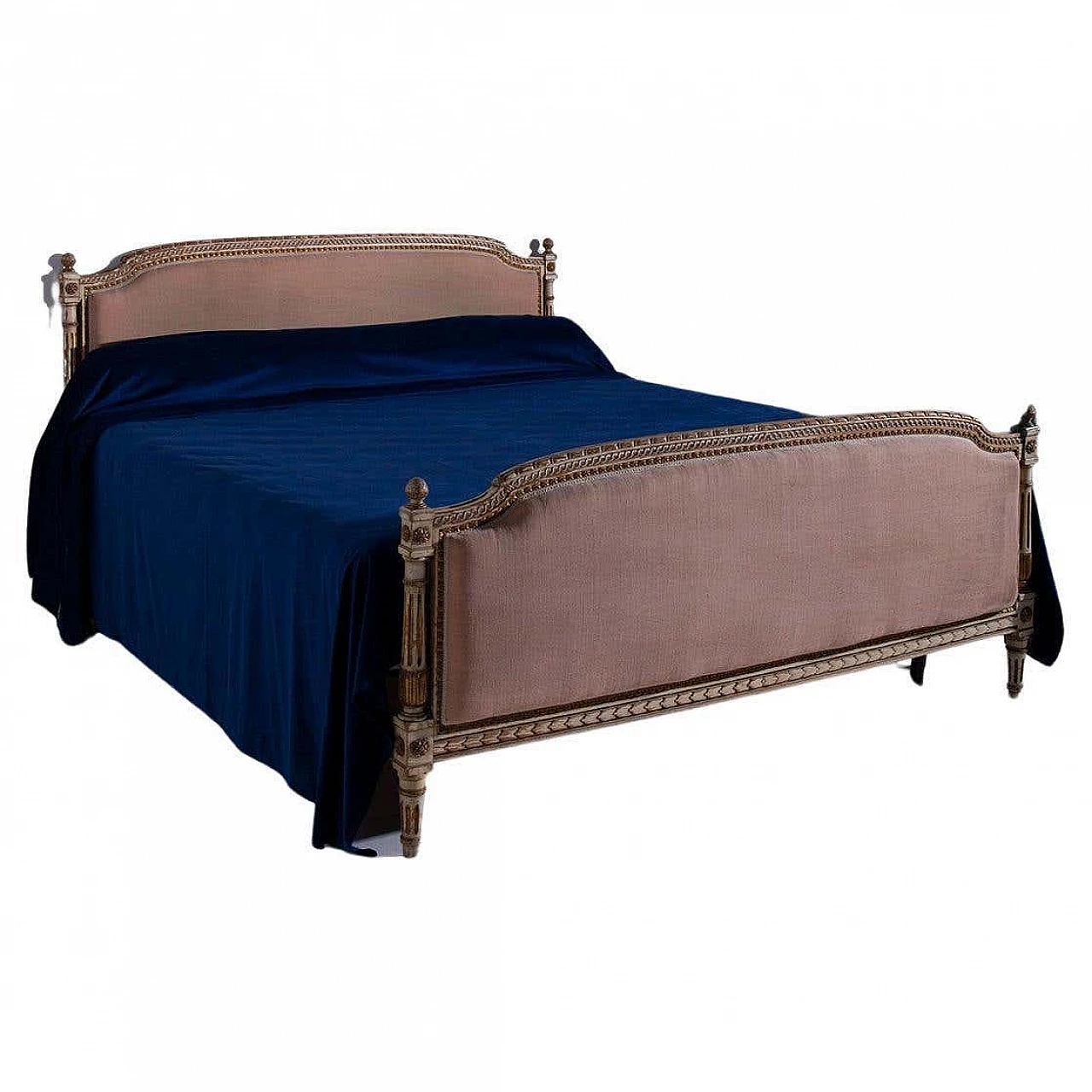Gilded wood and fabric bed in 18th-century style, early 20th century 1