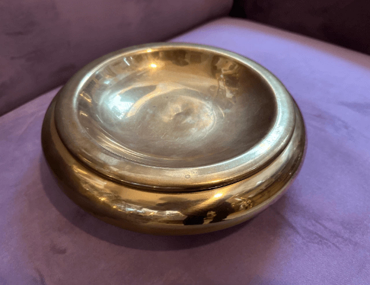 Piattello pozzetto tondo ottone ramato 150 mm PORTA E BINI