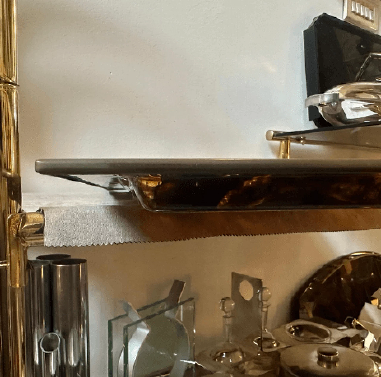 Vassoio per antipasti in lucite effetto tartaruga di Alberto Sordi, anni '70 9