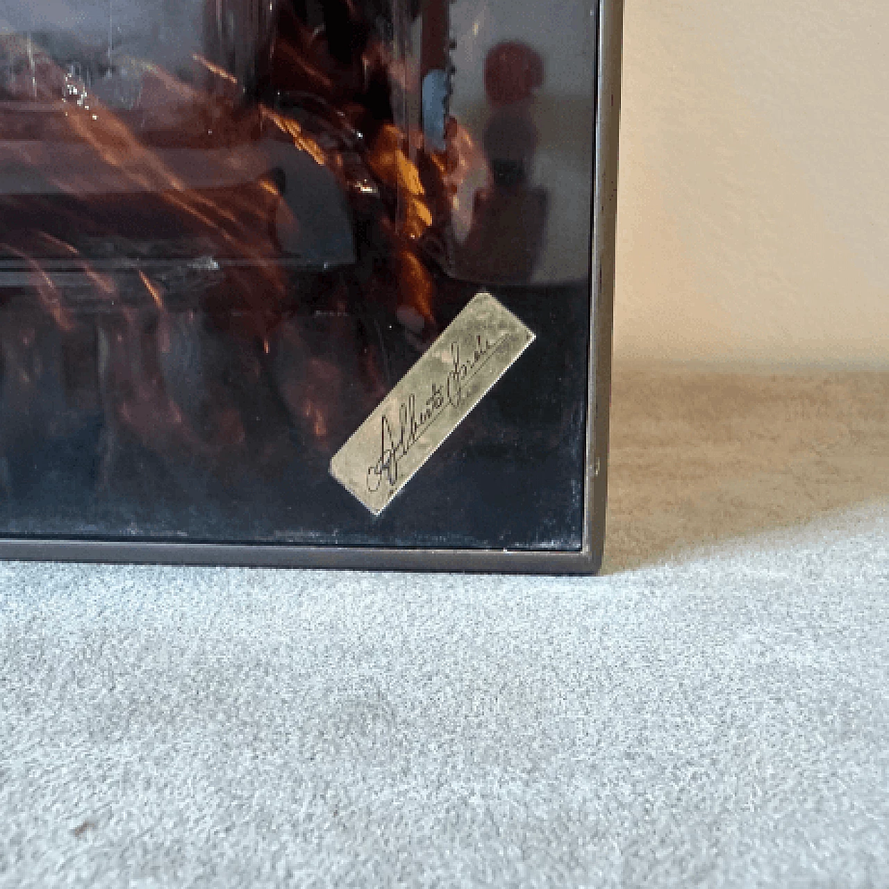 Vassoio per antipasti in lucite effetto tartaruga di Alberto Sordi, anni '70 10