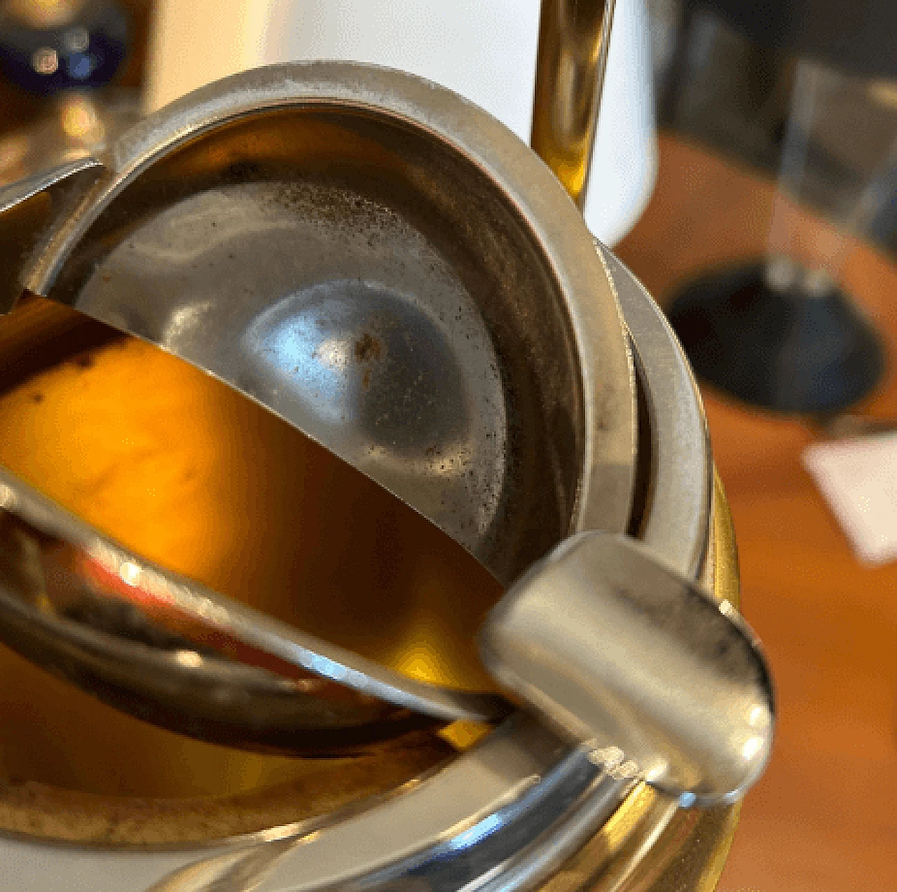 Gilded aluminum column ashtray by Rinnovel, 1950s 6