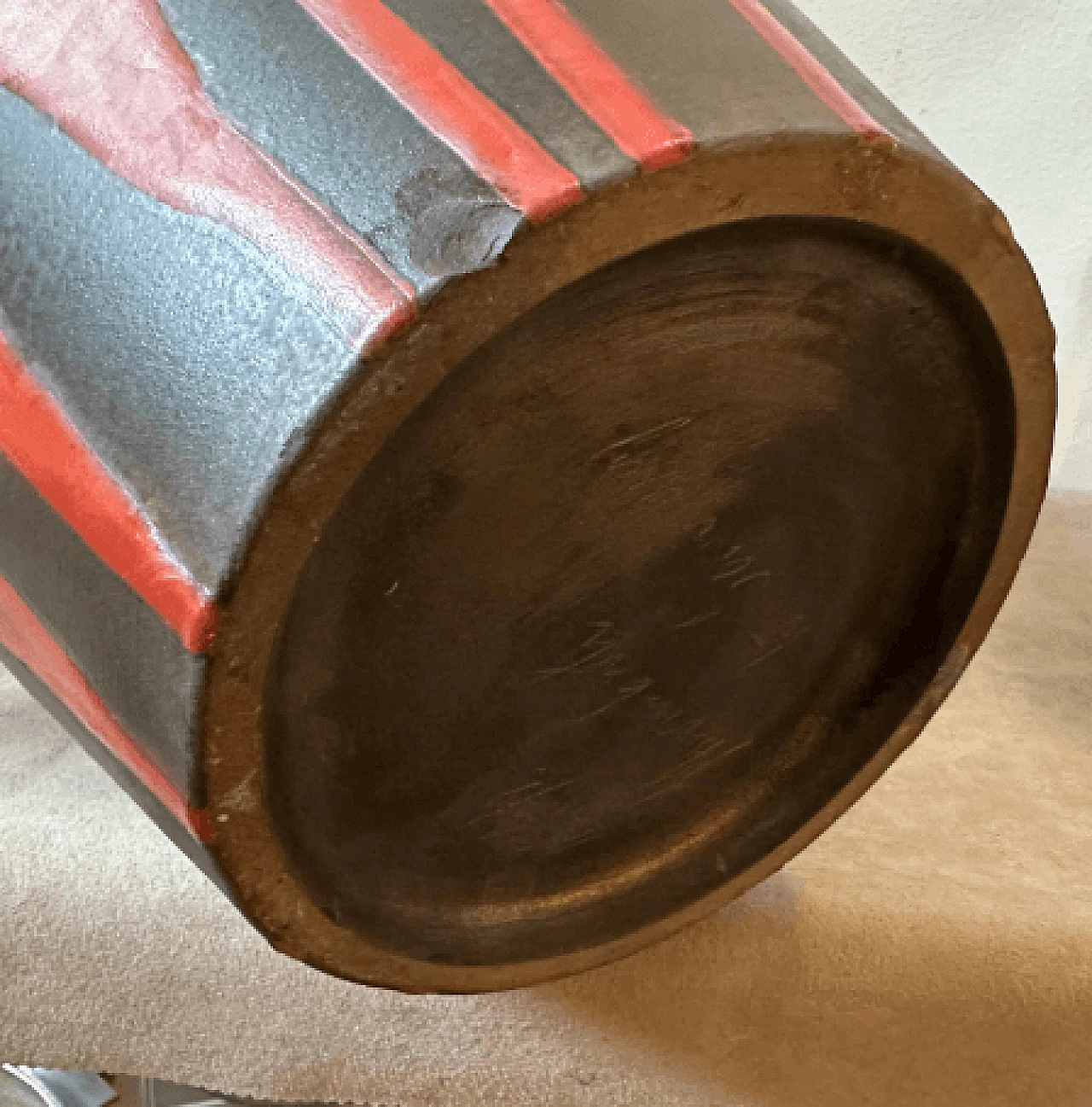 Fat Lava ceramic Stromboli vase by Ceramano, 1976 6