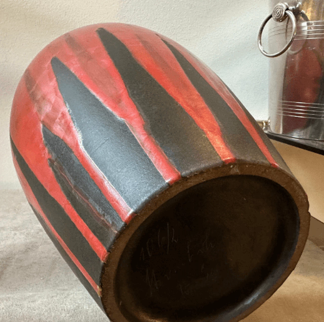 Vaso Stromboli in ceramica Fat Lava di Ceramano, 1976 9