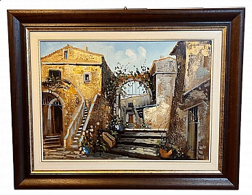 Giuseppe Pisani, Paesaggio, olio su tela, anni '80