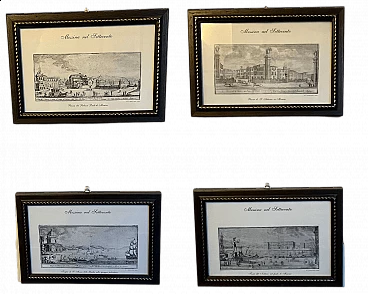 4 Stampe di vedute di Messina, anni '40