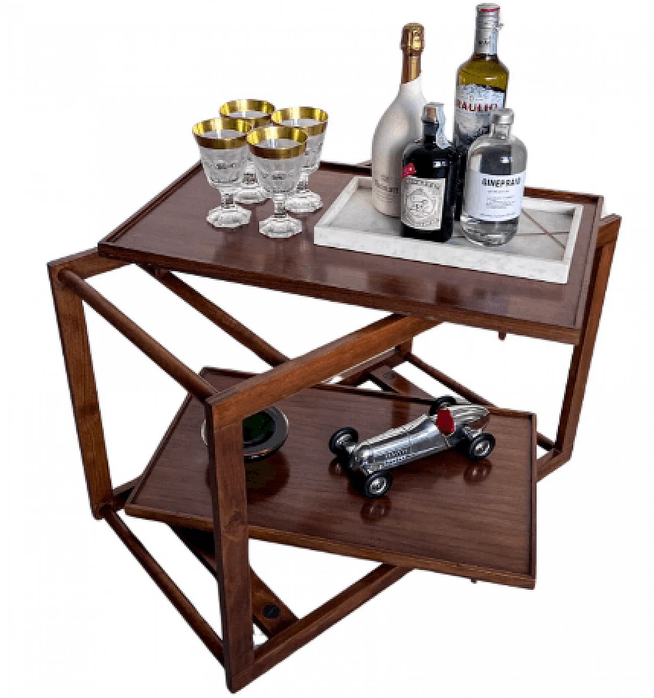 Bar cart 762 by Salvati and Tresoldi for Cassina, 1950s 1