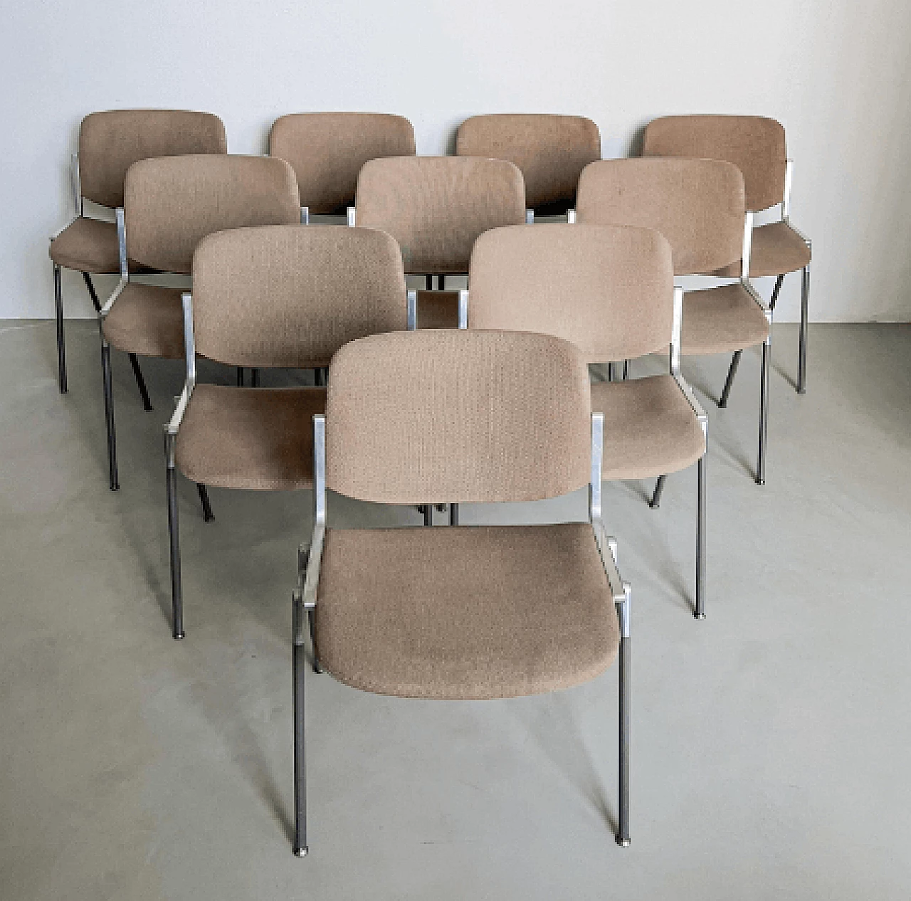 10 DSC 106 chairs by Giancarlo Piretti for Anonima Castelli, 1980s 10