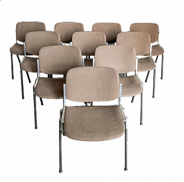 10 DSC 106 chairs by Giancarlo Piretti for Anonima Castelli, 1980s