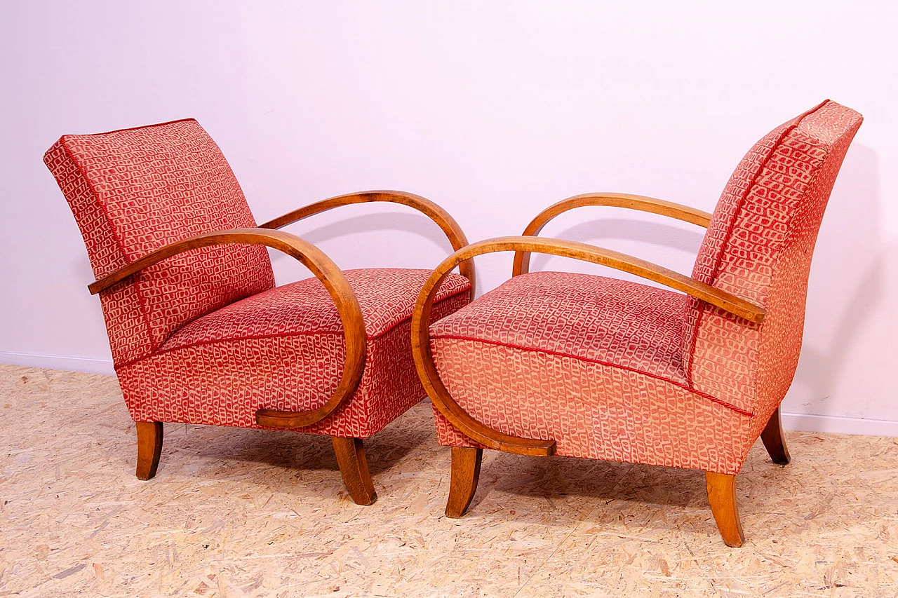 Pair of bentwood armchairs by Jindřich Halabala for UP Závody, 1950s 4
