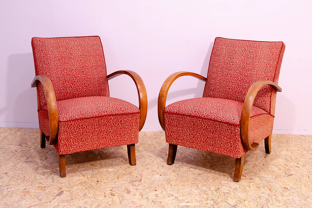 Pair of bentwood armchairs by Jindřich Halabala for UP Závody, 1950s 11