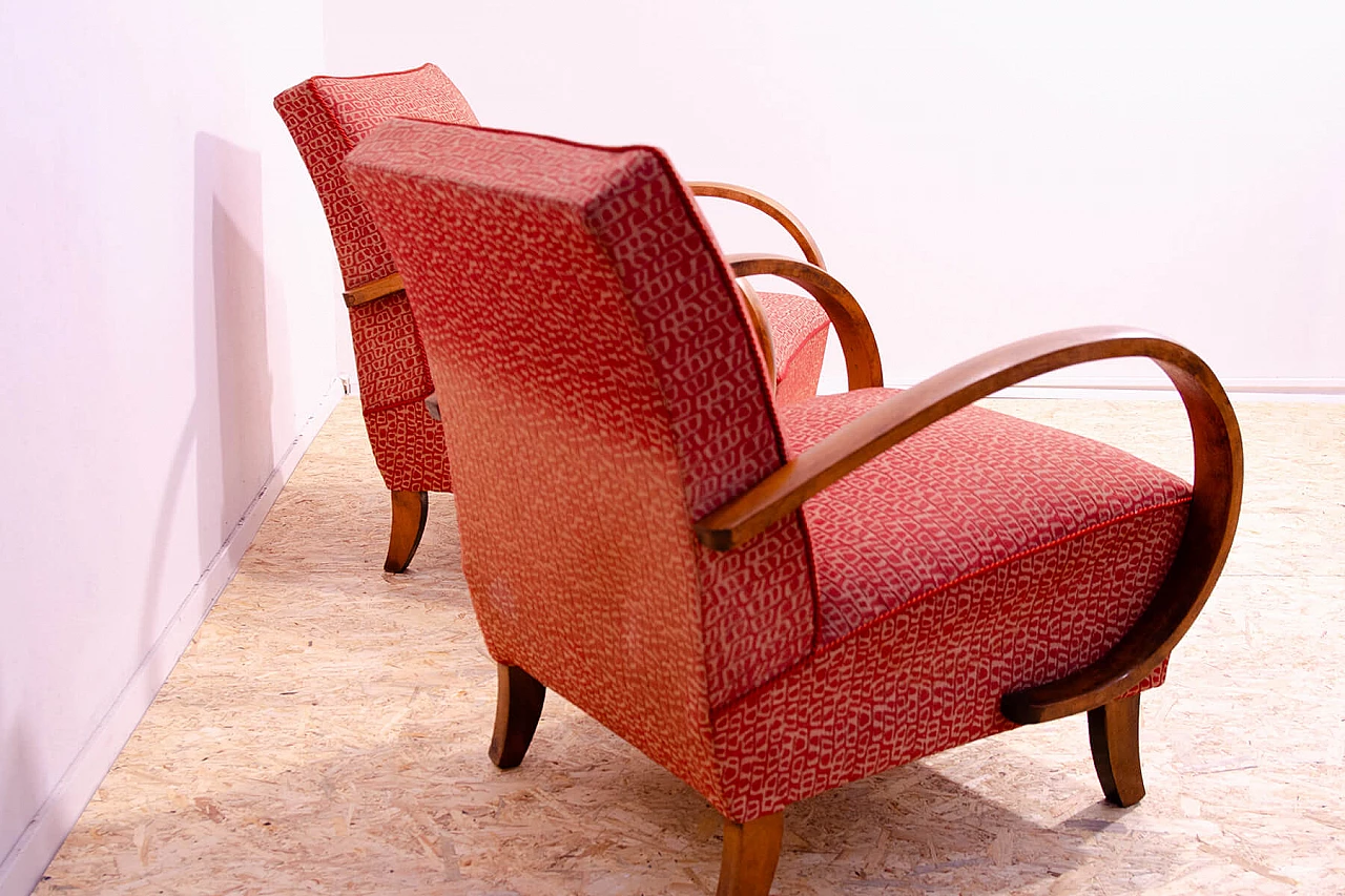 Pair of bentwood armchairs by Jindřich Halabala for UP Závody, 1950s 13