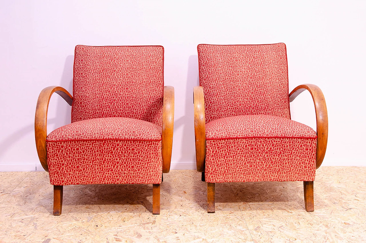 Pair of bentwood armchairs by Jindřich Halabala for UP Závody, 1950s 15