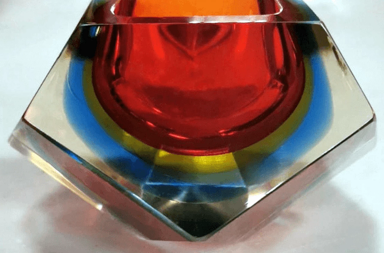 Murano glass ashtray in the style of Mandruzzato, 1960s 13