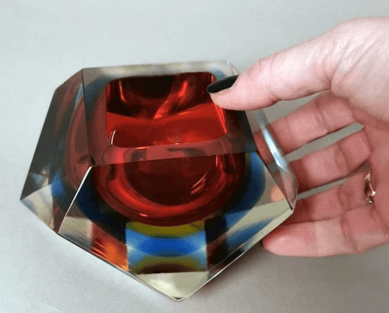 Murano glass ashtray in the style of Mandruzzato, 1960s 17