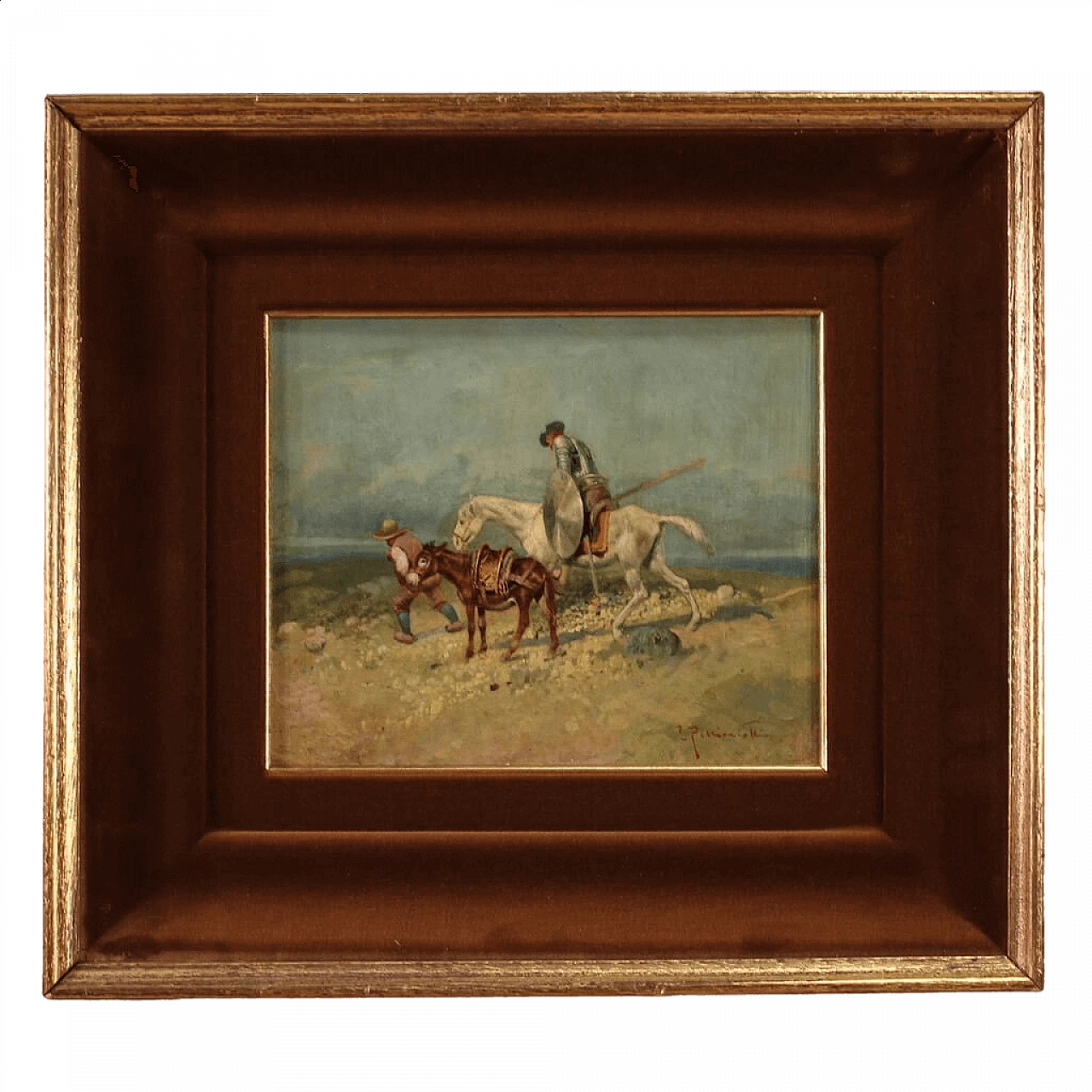 Don Quixote and Sancho Panza, oil on panel, 1940s 8