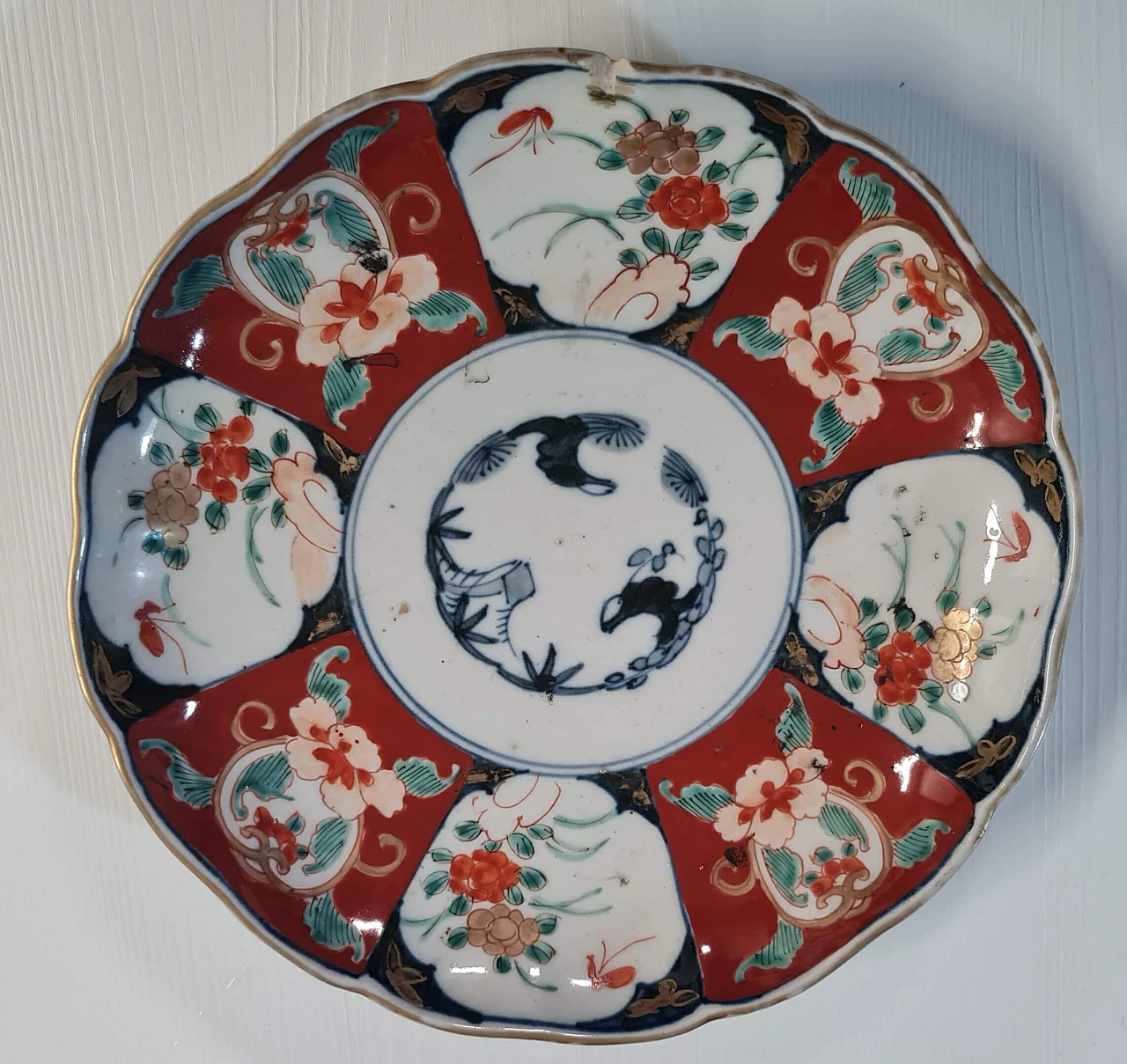 4 Piatti giapponesi in porcellana Imari, '800 7