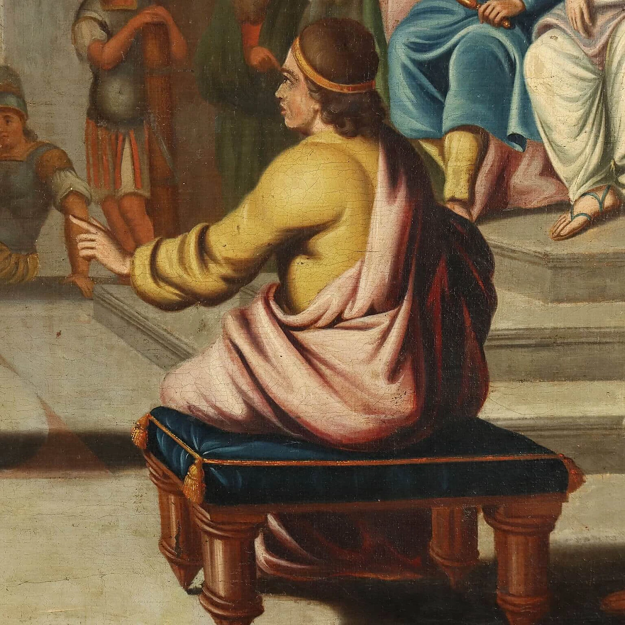 Caratacus in front of Emperor Claudius, oil painting on canvas, 18th century 6